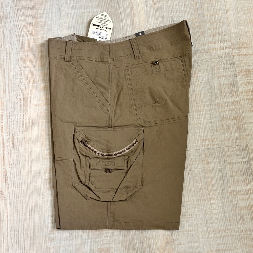 Kuhl Men’s AMBUSH™ CARGO SHORT Color Khaki Style 5149 Sz 38 X 10" Inseam - Picture 3 of 6